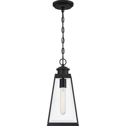 Quoizel Paxton 1 Light 7" Outdoor Lantern, Matte Black