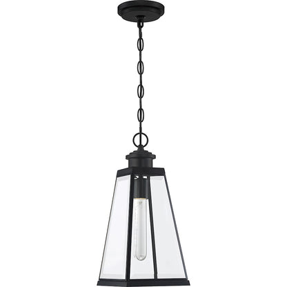 Quoizel Paxton 1 Light 7" Outdoor Lantern, Matte Black