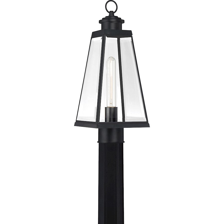 Quoizel Paxton 1 Light Outdoor Lantern, Matte Black