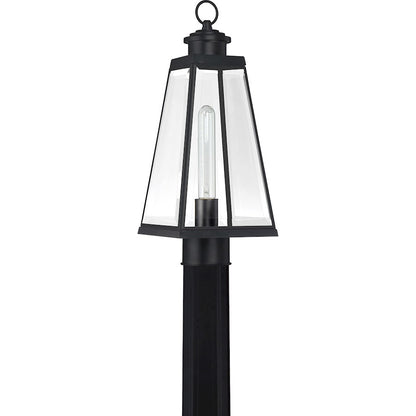 Quoizel Paxton 1 Light Outdoor Lantern, Matte Black