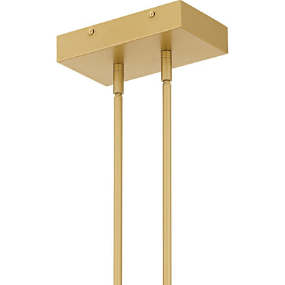 Quoizel Aurelia 42in Linear Island Chandelier | Modern Soft Gold and White Swirl Glass | Kitchen Island & Dining Room | Model PCAUR142SGD