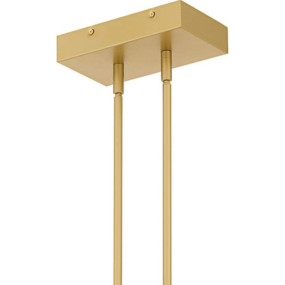 Quoizel Aurelia 42in Linear Island Chandelier | Modern Soft Gold and White Swirl Glass | Kitchen Island & Dining Room | Model PCAUR142SGD