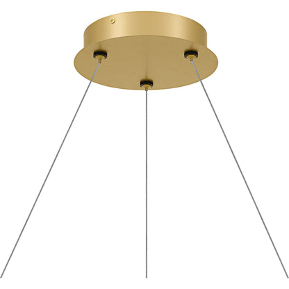 Quoizel Aurelia 30in Round Chandelier | Modern Soft Gold and White Swirl Glass | Dining Room & Living Room | 30 x 30 x 13.75 in | Model PCAUR5030SGD