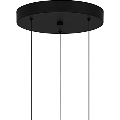 Quoizel Alys 10in 3-Light Pendant | Contemporary Matte Black and Alabaster Glass | Kitchen Island & Dining Room | Model PCAYS1810MBK