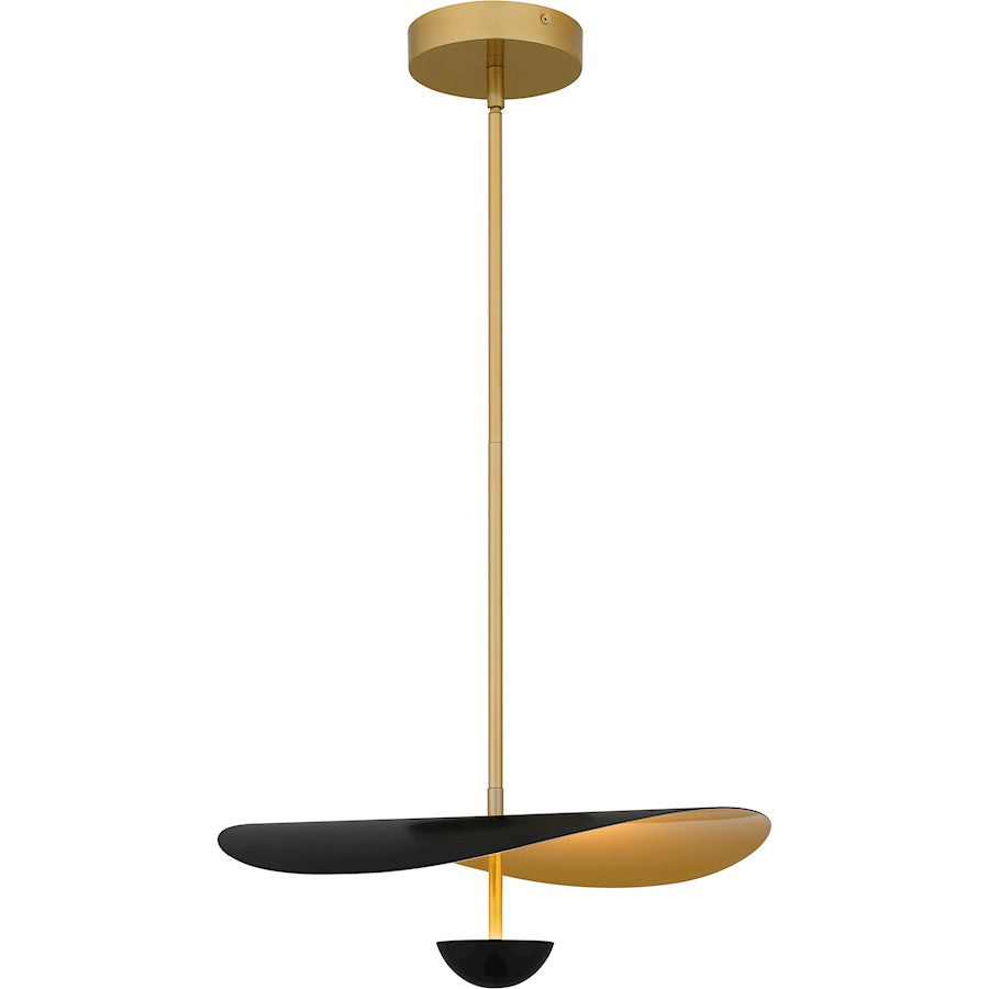 Integrated LED Pendant, Matte Black