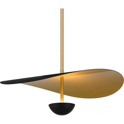 Integrated LED Pendant, Matte Black