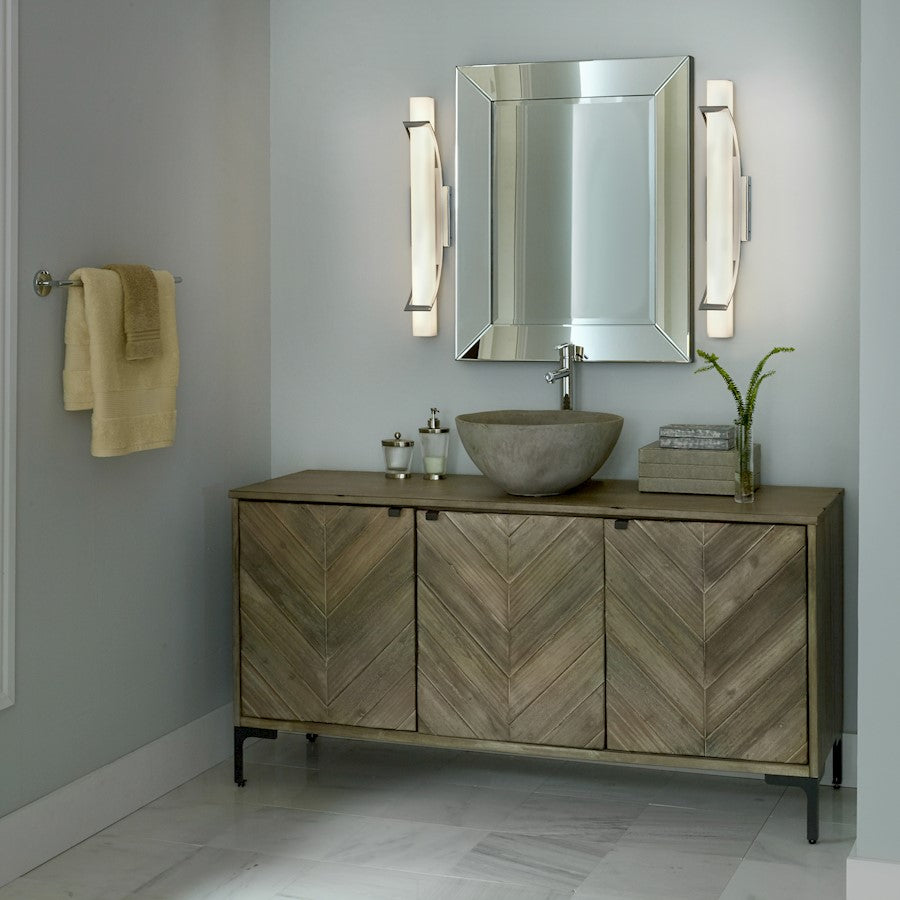 Quoizel Platinum Blade 1 Light Vanity Light, Polished Chrome