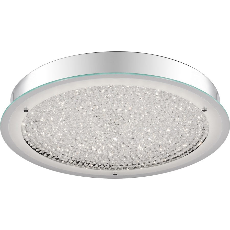 Quoizel Blaze Round Flush Mount, Polished Chrome