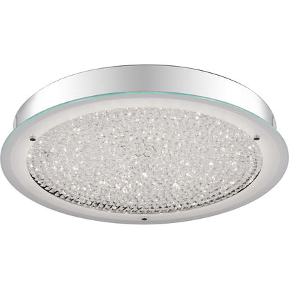 Quoizel Blaze Round Flush Mount, Polished Chrome