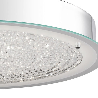 Quoizel Blaze Round Flush Mount, Polished Chrome