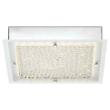 Quoizel Platinum Blaze Square Flush Mount, Polished Chrome