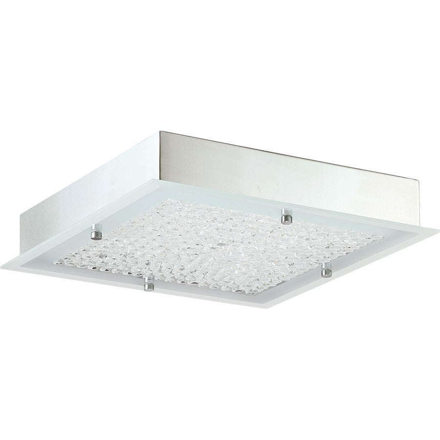 Quoizel Platinum Blaze Square Flush Mount, Polished Chrome