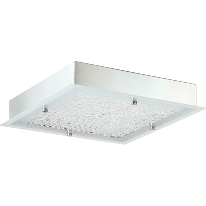 Quoizel Platinum Blaze Square Flush Mount, Polished Chrome