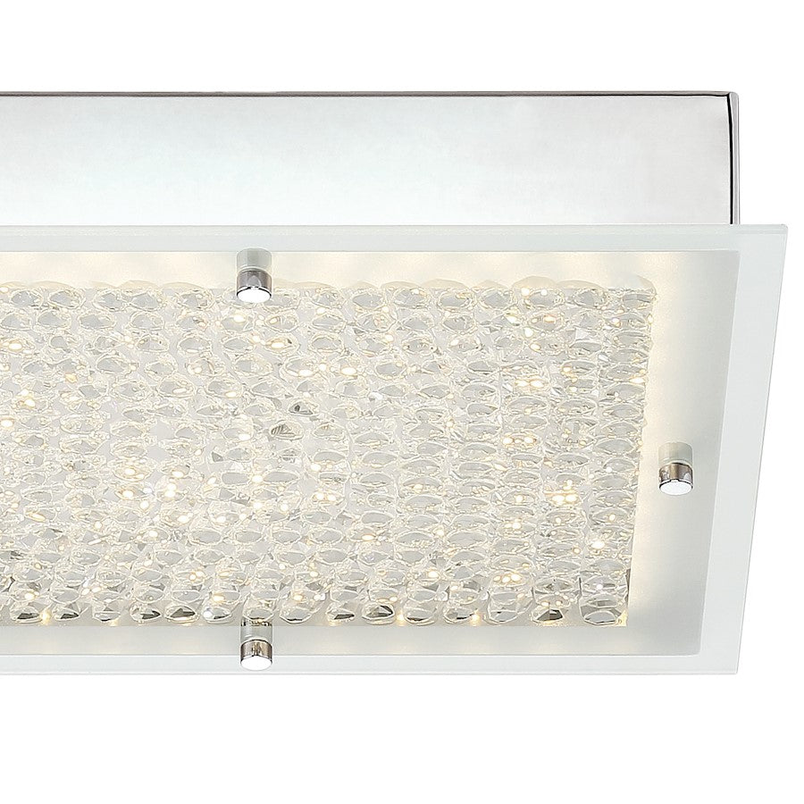 Quoizel Platinum Blaze Square Flush Mount, Polished Chrome