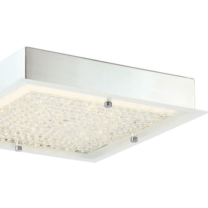 Quoizel Platinum Blaze Square Flush Mount, Polished Chrome