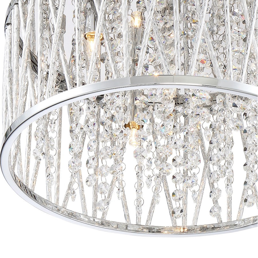 Quoizel Platinum Collection 4 Light Crystal Cove Flush Mount, Polished Chrome