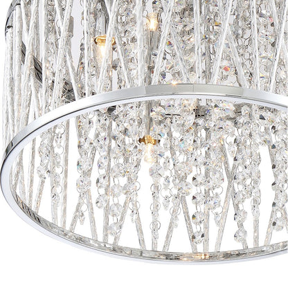 Quoizel Platinum Collection 4 Light Crystal Cove Flush Mount, Polished Chrome