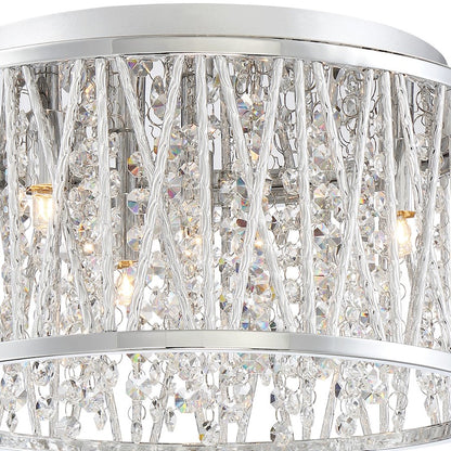 Quoizel Platinum Collection 4 Light Crystal Cove Flush Mount, Polished Chrome