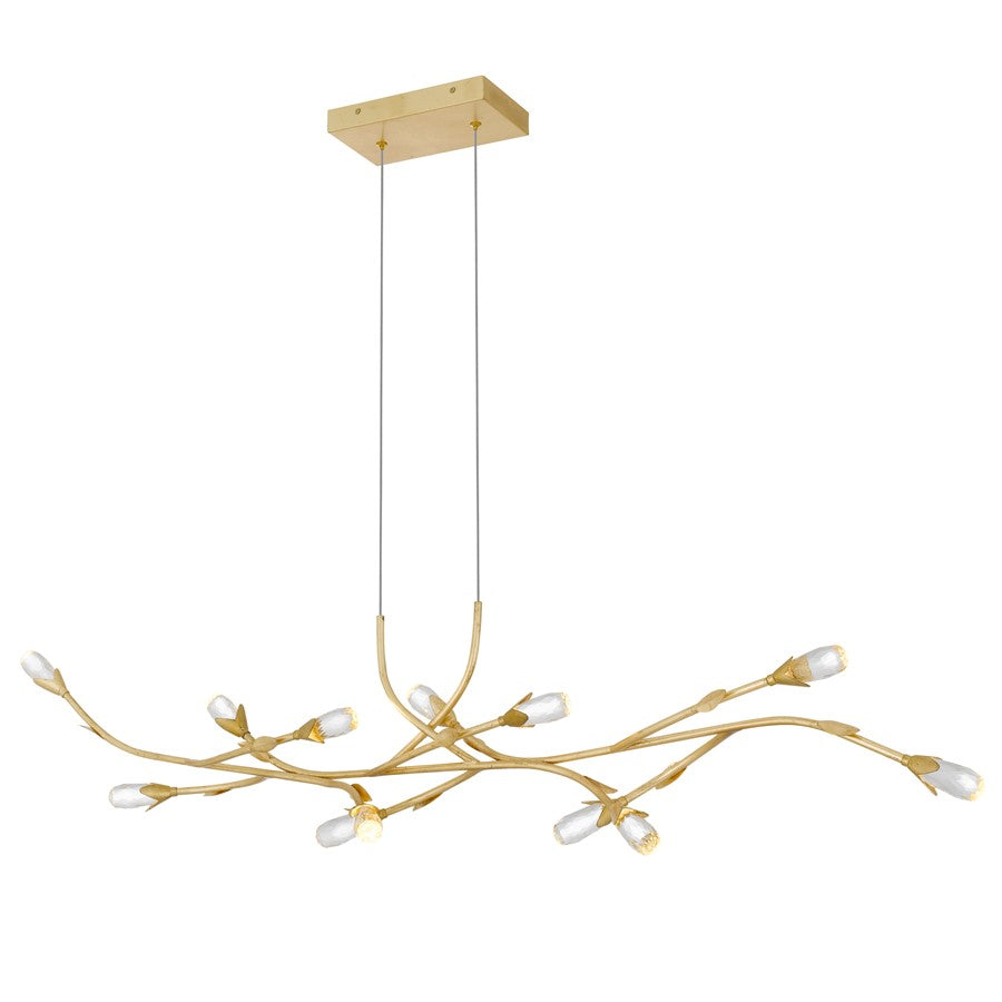 Quoizel Cora Integrated LED Gold Leaf Island Light, Gold Leaf - PCCOR1250GFL