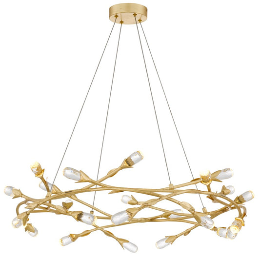 Quoizel Cora Integrated LED Gold Leaf Pendant, Gold Leaf - PCCOR2832GFL