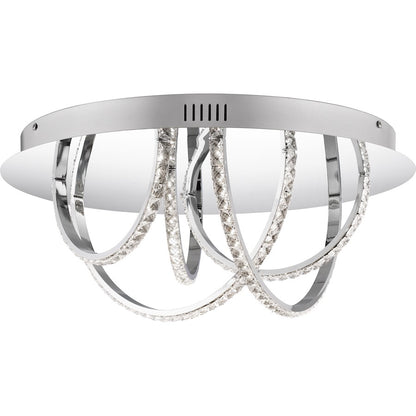 Quoizel Diamond Flush Mount, 17.75", Polished Chrome