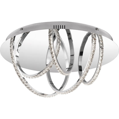 Quoizel Diamond Flush Mount, 17.75", Polished Chrome