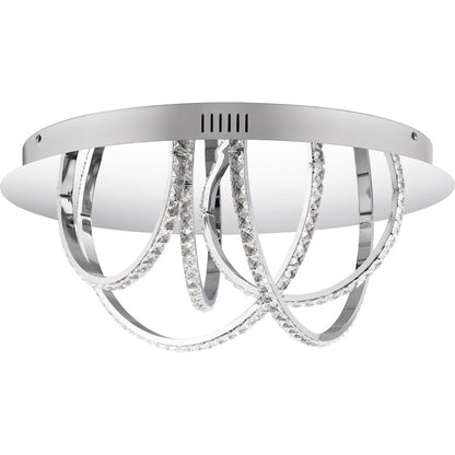 Quoizel Diamond Flush Mount, 17.75", Polished Chrome