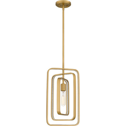 1 Light Mini Pendant, Brushed Weathered Brass