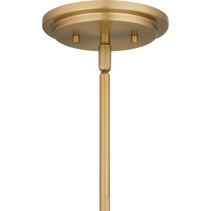 4 Light Pendant, Brushed Weathered Brass