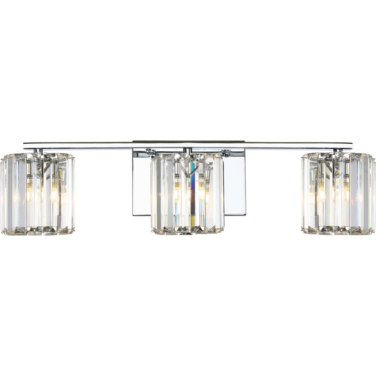 Quoizel Divine 23in 3-Light Vanity Light | Glam Polished Chrome and Clear Crystal Glass | Bathroom Vanity & Powder Room | Model PCDV8603C