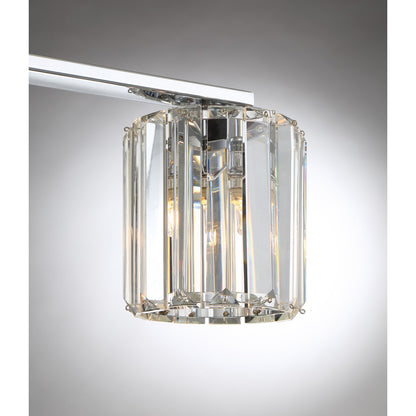 Quoizel Divine 23in 3-Light Vanity Light | Glam Polished Chrome and Clear Crystal Glass | Bathroom Vanity & Powder Room | Model PCDV8603C
