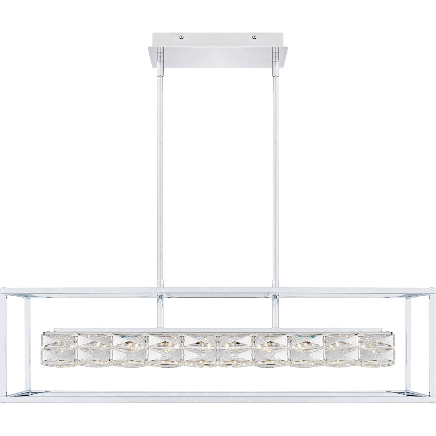 Quoizel Dazzle Integrated LED Island Light, Chrome/Clear Crystal