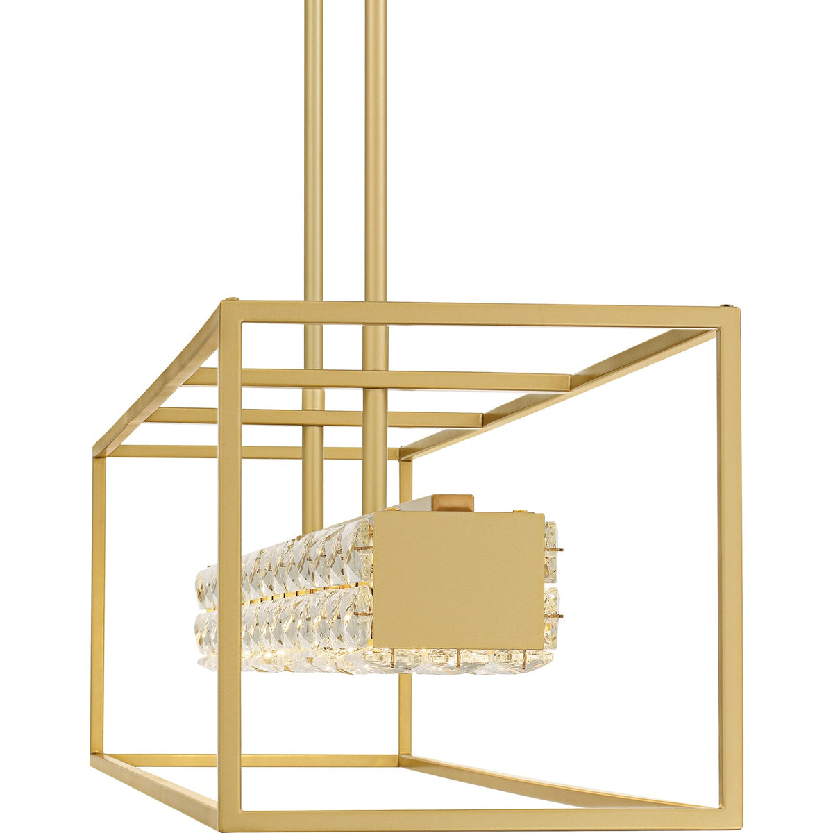 Quoizel Dazzle 48in Island Chandelier | Modern Glam Soft Gold and Clear Crystal Glass | Kitchen Island & Dining Room | Model PCDZ148SGD
