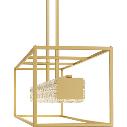 Quoizel Dazzle 48in Island Chandelier | Modern Glam Soft Gold and Clear Crystal Glass | Kitchen Island & Dining Room | Model PCDZ148SGD