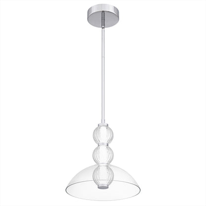 Quoizel Elway 12in 1-Light Pendant | Modern Polished Chrome and Clear Glass | Kitchen Island & Dining Room | 12 x 12 x 12.5 in | Model PCELW1812C