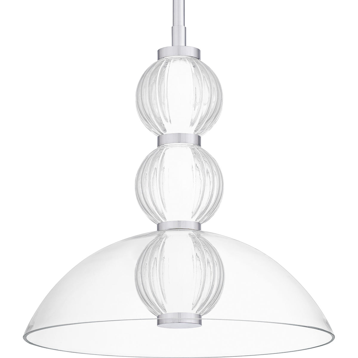Quoizel Elway 12in 1-Light Pendant | Modern Polished Chrome and Clear Glass | Kitchen Island & Dining Room | 12 x 12 x 12.5 in | Model PCELW1812C
