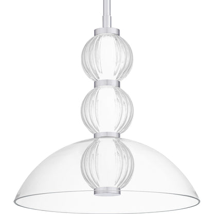 Quoizel Elway 12in 1-Light Pendant | Modern Polished Chrome and Clear Glass | Kitchen Island & Dining Room | 12 x 12 x 12.5 in | Model PCELW1812C