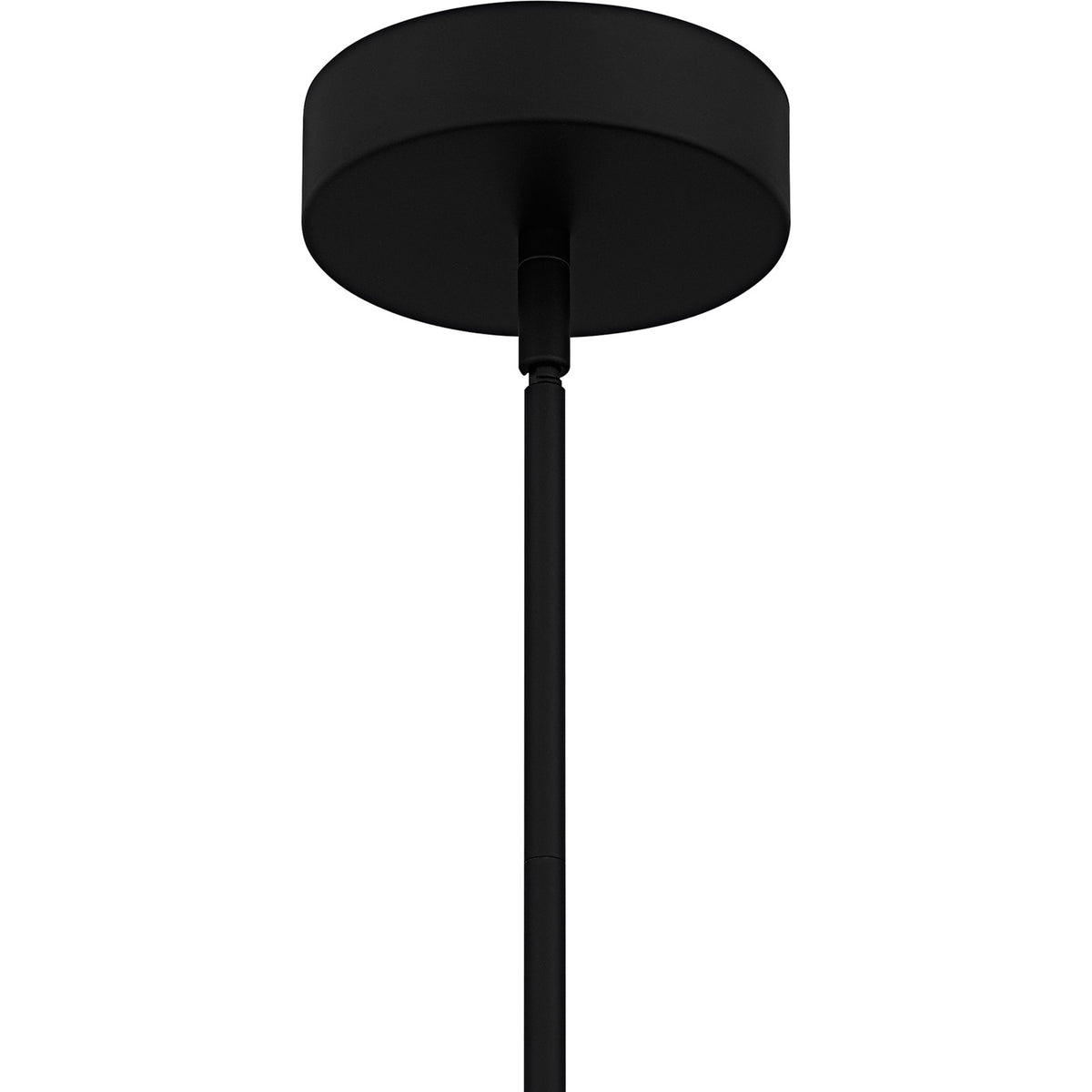 Quoizel Elway 12in 1-Light Pendant | Modern Matte Black and Clear Glass | Kitchen Island & Dining Room | 12 x 12 x 12.5 in | Model PCELW1812MBK