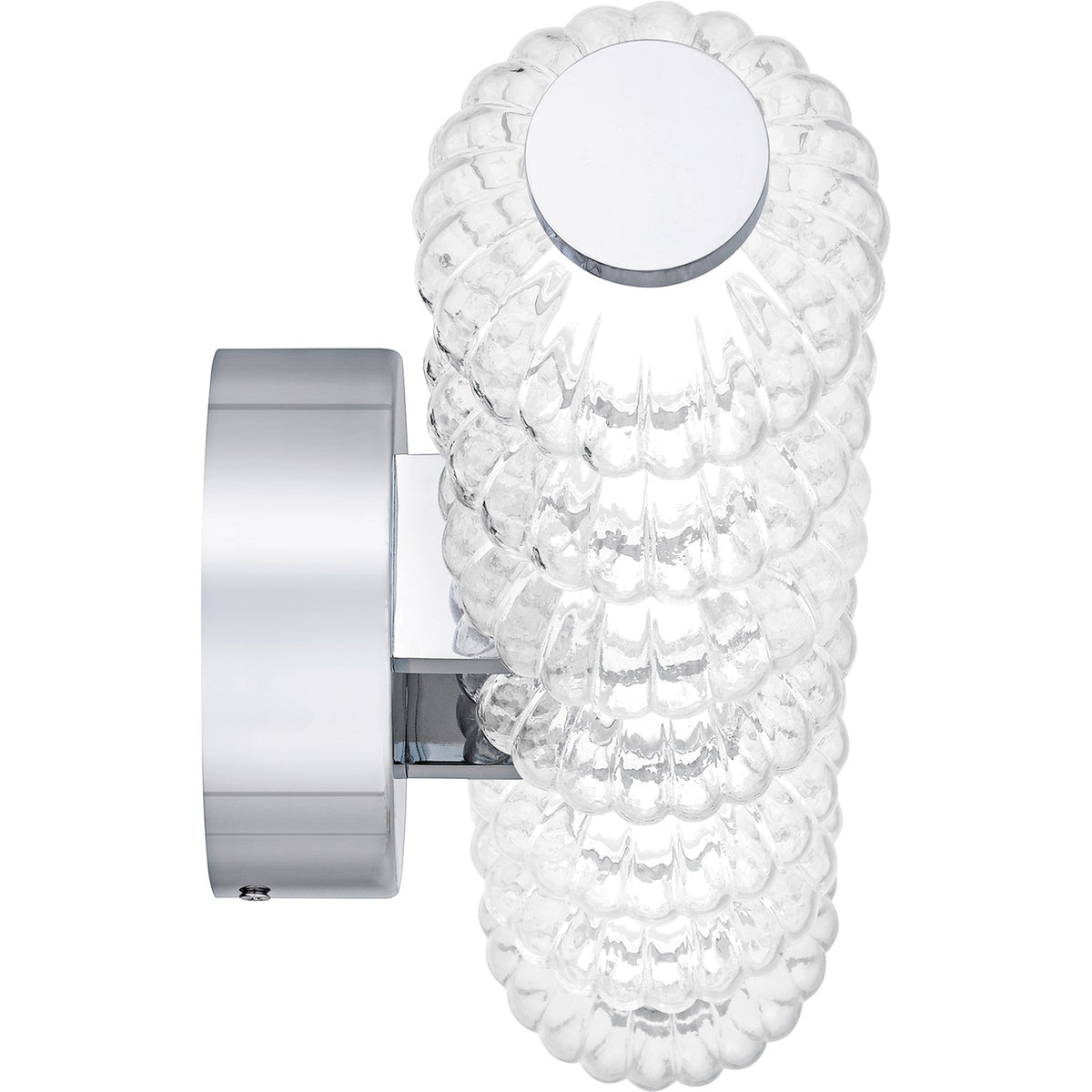 Quoizel Elway 25in LED Bath Light | Modern Polished Chrome and Clear Ribbed Glass | Bathroom Vanity & Powder Room | Model PCELW8525C