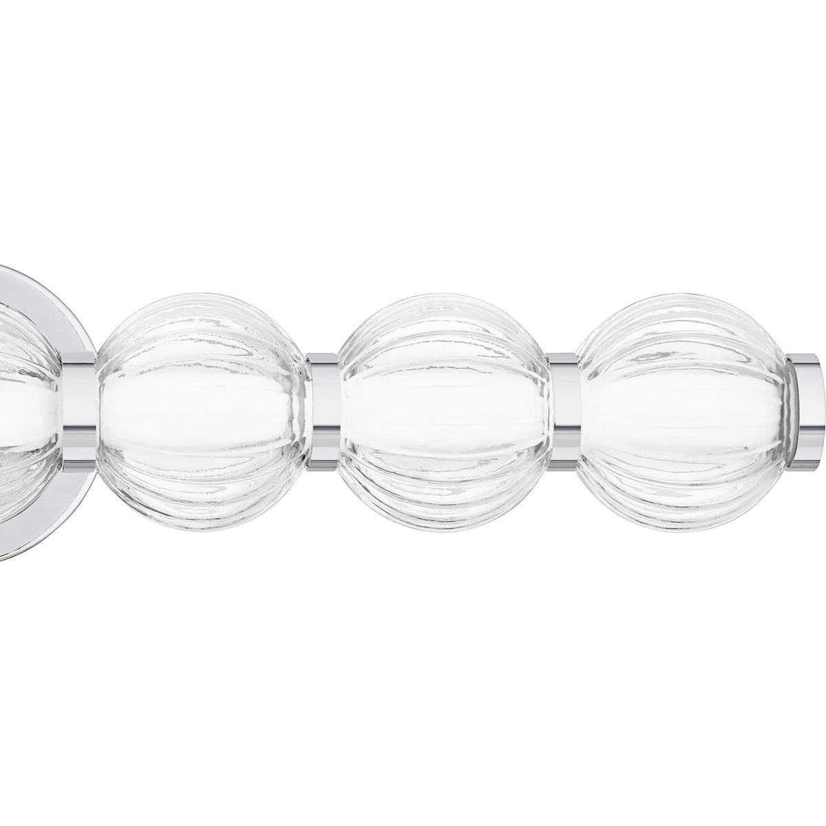 Quoizel Elway 25in LED Bath Light | Modern Polished Chrome and Clear Ribbed Glass | Bathroom Vanity & Powder Room | Model PCELW8525C