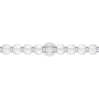 Quoizel Elway 32in LED Bath Light | Modern Polished Chrome and Clear Ribbed Glass | Bathroom Vanity & Powder Room | Model PCELW8532C