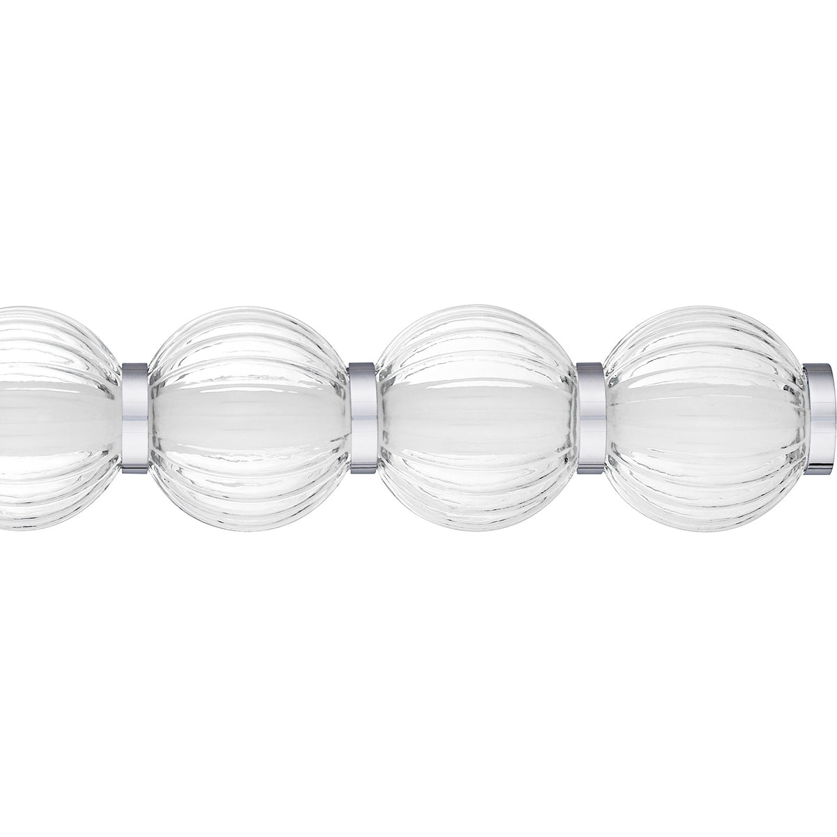 Quoizel Elway 32in LED Bath Light | Modern Polished Chrome and Clear Ribbed Glass | Bathroom Vanity & Powder Room | Model PCELW8532C