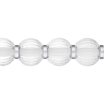 Quoizel Elway 32in LED Bath Light | Modern Polished Chrome and Clear Ribbed Glass | Bathroom Vanity & Powder Room | Model PCELW8532C