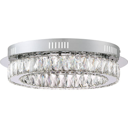 Quoizel Platinum Embrace 1 Light Flush Mount, Polished Chrome