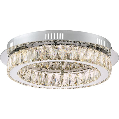 Quoizel Platinum Embrace 1 Light Flush Mount, Polished Chrome