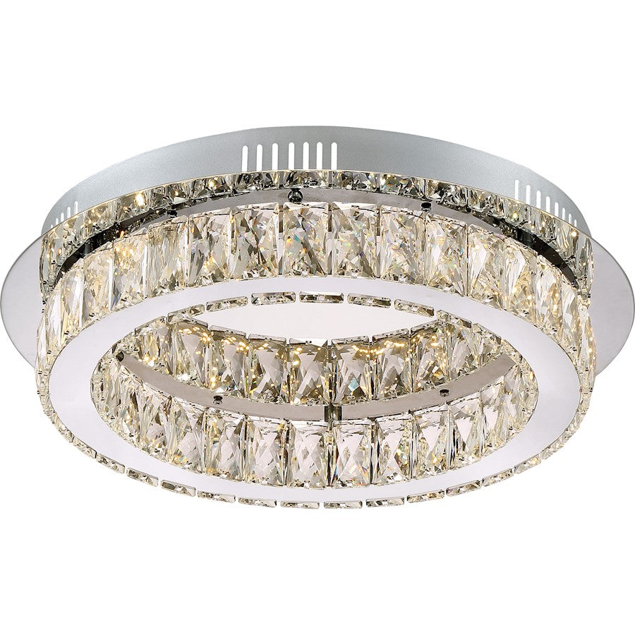 Quoizel Platinum Embrace 1 Light Flush Mount, Polished Chrome
