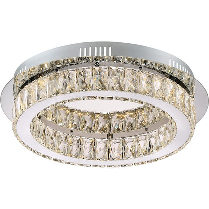 Quoizel Platinum Embrace 1 Light Flush Mount, Polished Chrome