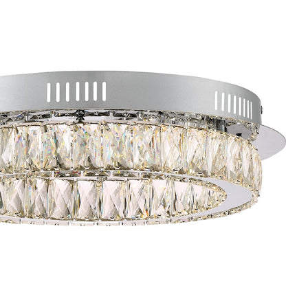 Quoizel Platinum Embrace 1 Light Flush Mount, Polished Chrome