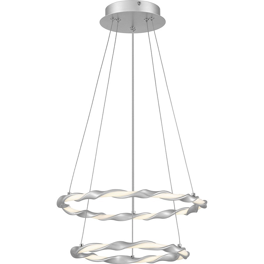 Quoizel Finale Semi-Flush Mount LED Light, Dipped Silver