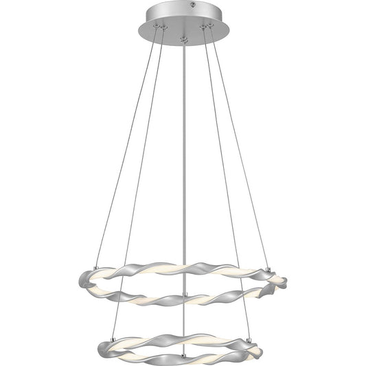 Quoizel Finale Semi-Flush Mount LED Light, Dipped Silver